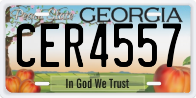 GA license plate CER4557
