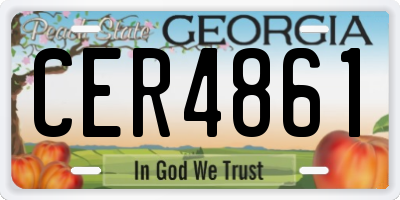 GA license plate CER4861