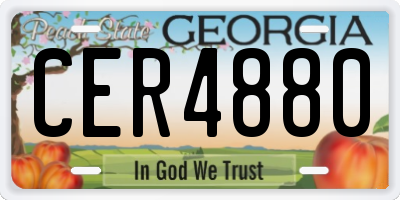 GA license plate CER4880