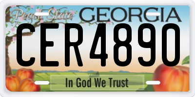 GA license plate CER4890