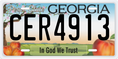 GA license plate CER4913