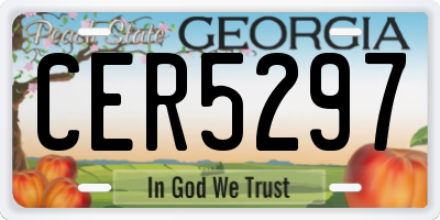 GA license plate CER5297