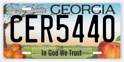 GA license plate CER5440