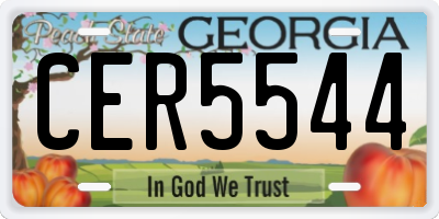 GA license plate CER5544
