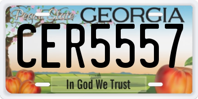 GA license plate CER5557