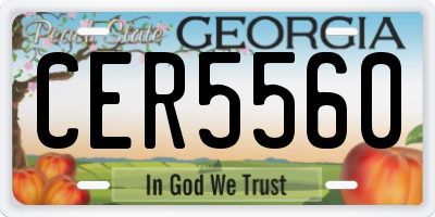 GA license plate CER5560