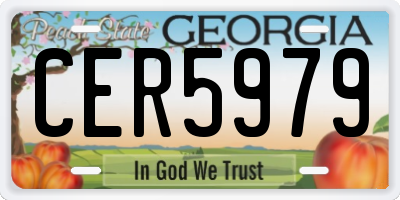 GA license plate CER5979