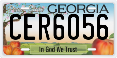 GA license plate CER6056