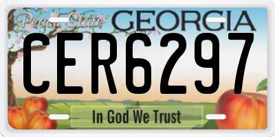 GA license plate CER6297