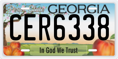 GA license plate CER6338