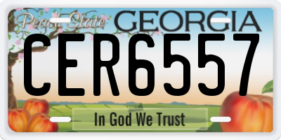 GA license plate CER6557