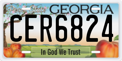 GA license plate CER6824