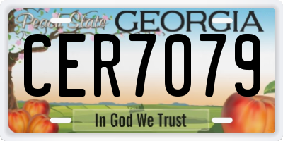 GA license plate CER7079