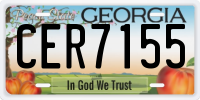 GA license plate CER7155