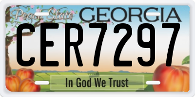 GA license plate CER7297