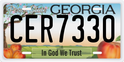 GA license plate CER7330