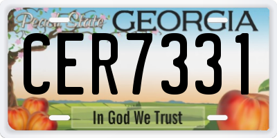 GA license plate CER7331