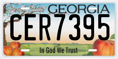 GA license plate CER7395