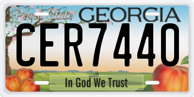 GA license plate CER7440