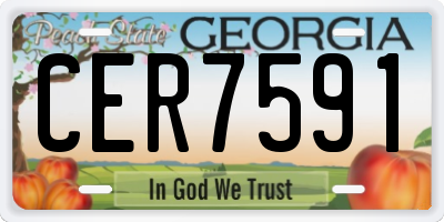 GA license plate CER7591