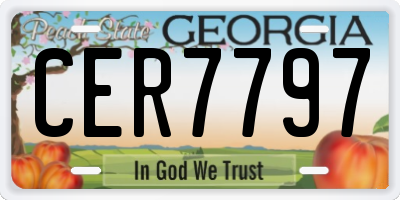 GA license plate CER7797