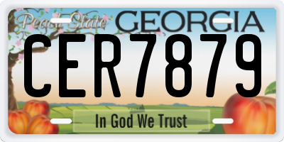 GA license plate CER7879