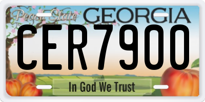 GA license plate CER7900
