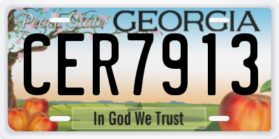 GA license plate CER7913