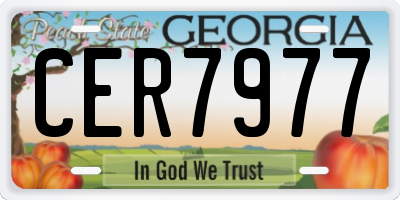 GA license plate CER7977