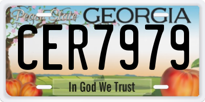 GA license plate CER7979