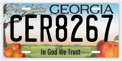 GA license plate CER8267