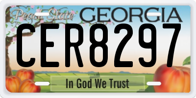 GA license plate CER8297