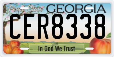 GA license plate CER8338