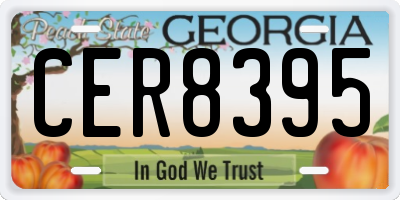GA license plate CER8395