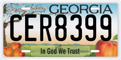 GA license plate CER8399