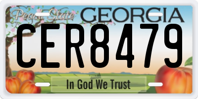 GA license plate CER8479