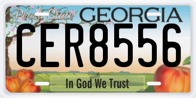 GA license plate CER8556
