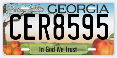 GA license plate CER8595