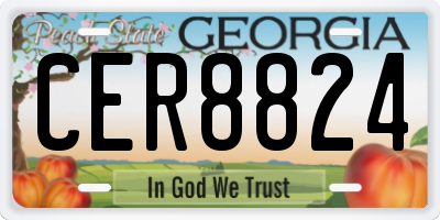 GA license plate CER8824
