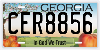 GA license plate CER8856
