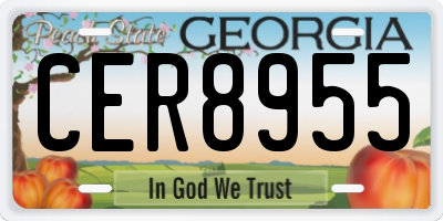 GA license plate CER8955