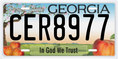 GA license plate CER8977