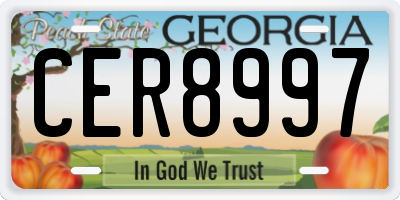 GA license plate CER8997