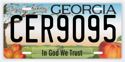 GA license plate CER9095