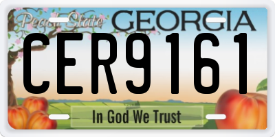 GA license plate CER9161