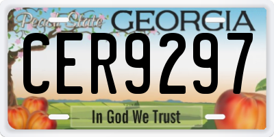 GA license plate CER9297