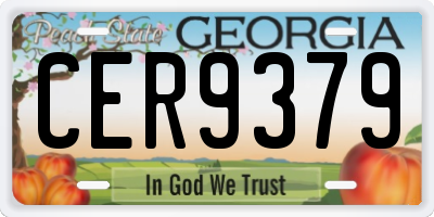 GA license plate CER9379
