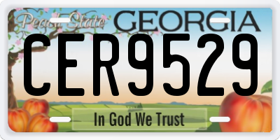 GA license plate CER9529
