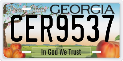 GA license plate CER9537