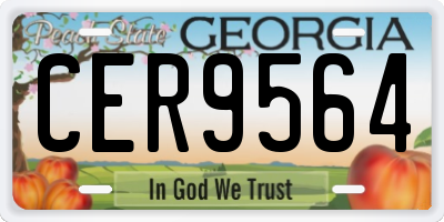 GA license plate CER9564